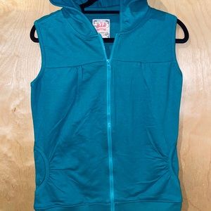 Sea green vest hoodie